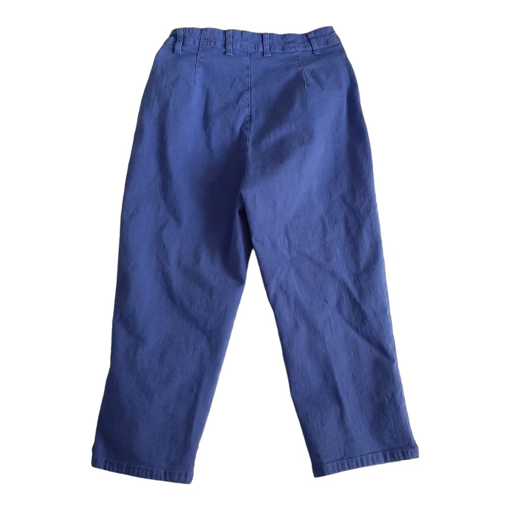 Gloria Vanderbilt womens crop pants Size 8 violet blue 27" waist 20 1/2 inseam - Picture 2 of 7